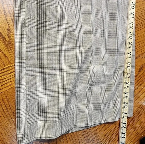 NWT Lane Bryant The Lena Moderately Curvy Fit Plus Size 22R Trouser Tan Plaid - Picture 5 of 9